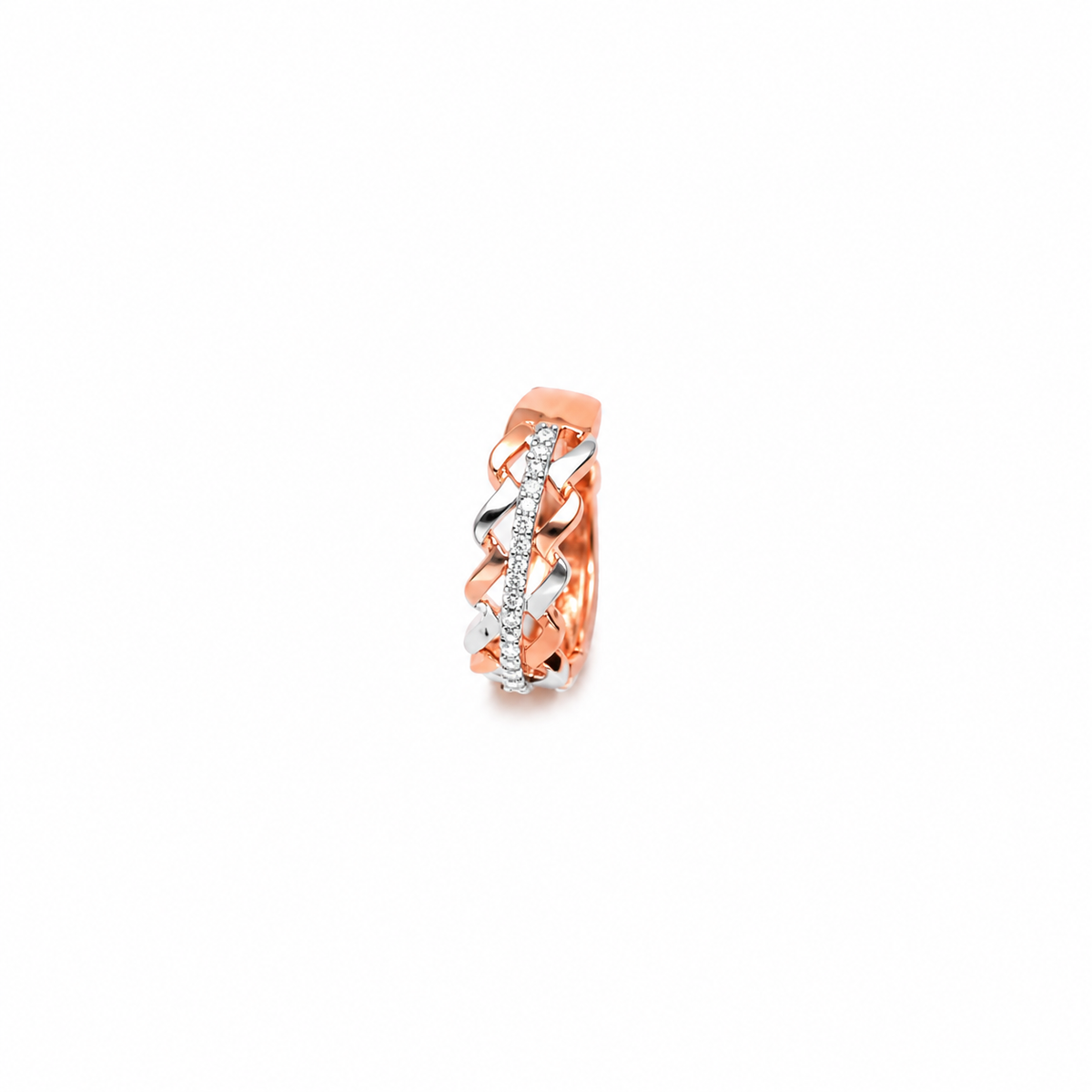 Interwoven Crystal Finger Ring