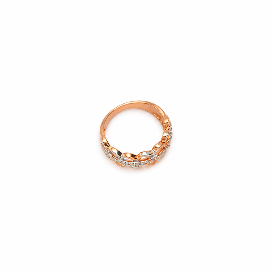 Interwoven Crystal Finger Ring