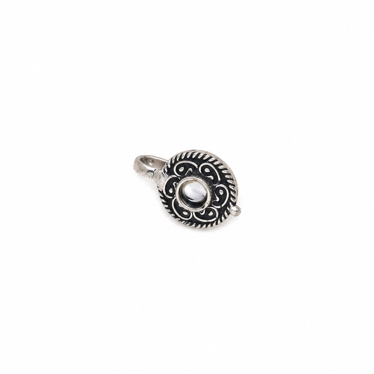 Antique Silver Filigree Non-Piercing Nose Ring