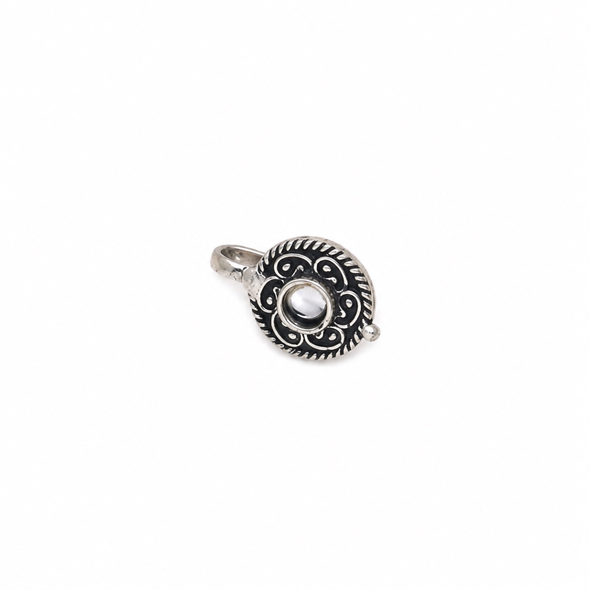 Antique Silver Filigree Non-Piercing Nose Ring