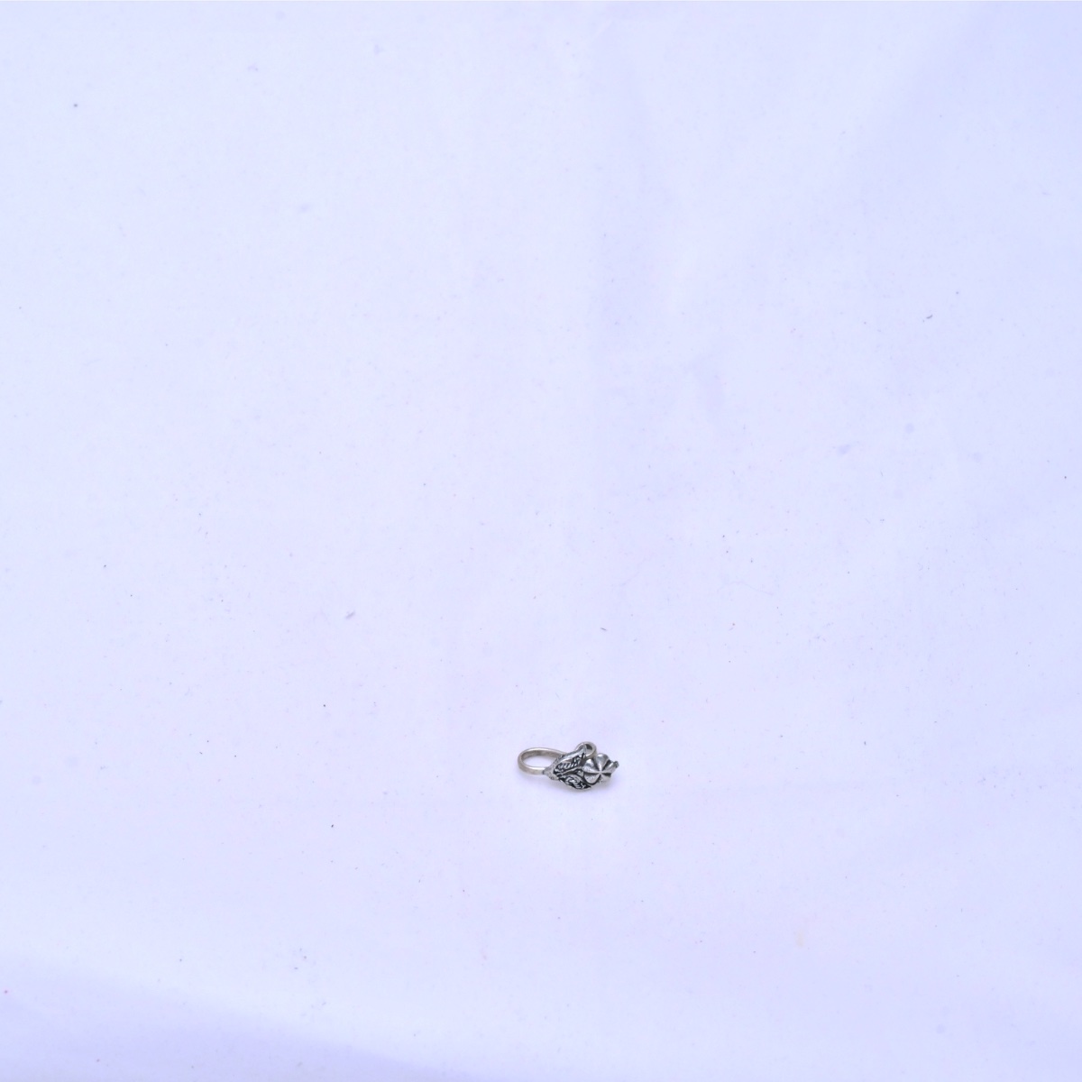 Elegant Silver Floral Non-Piercing Nose Ring
