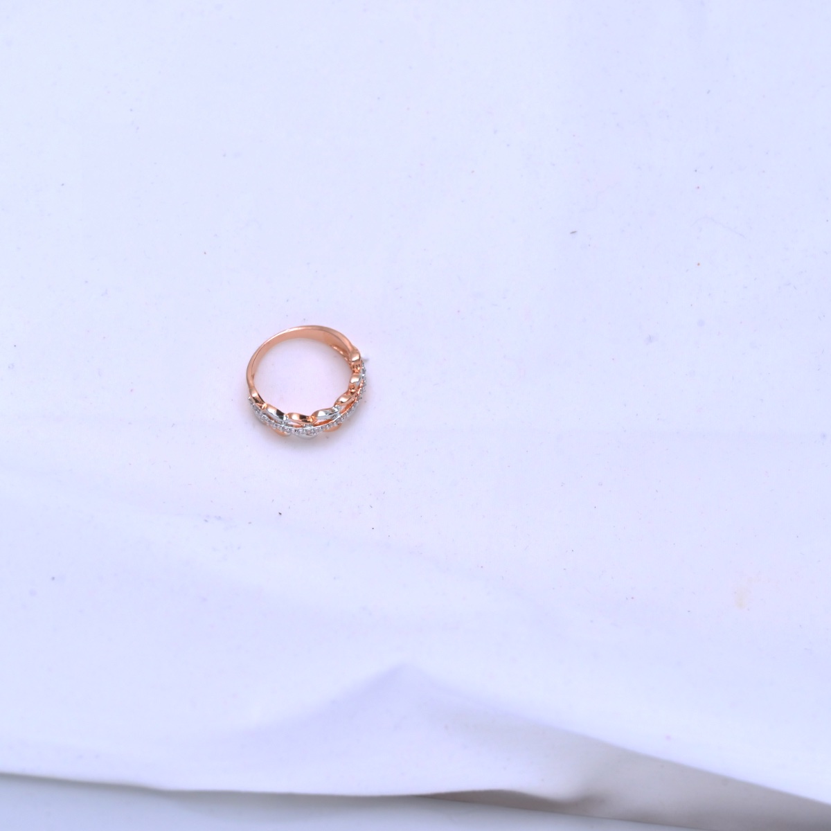 Interwoven Crystal Finger Ring view 2