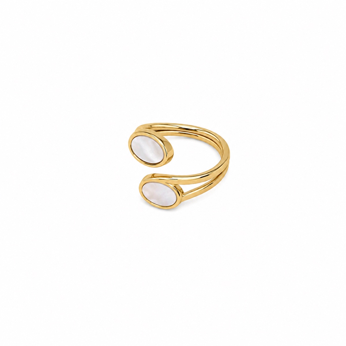 Pearl-Tip Open Band Ring