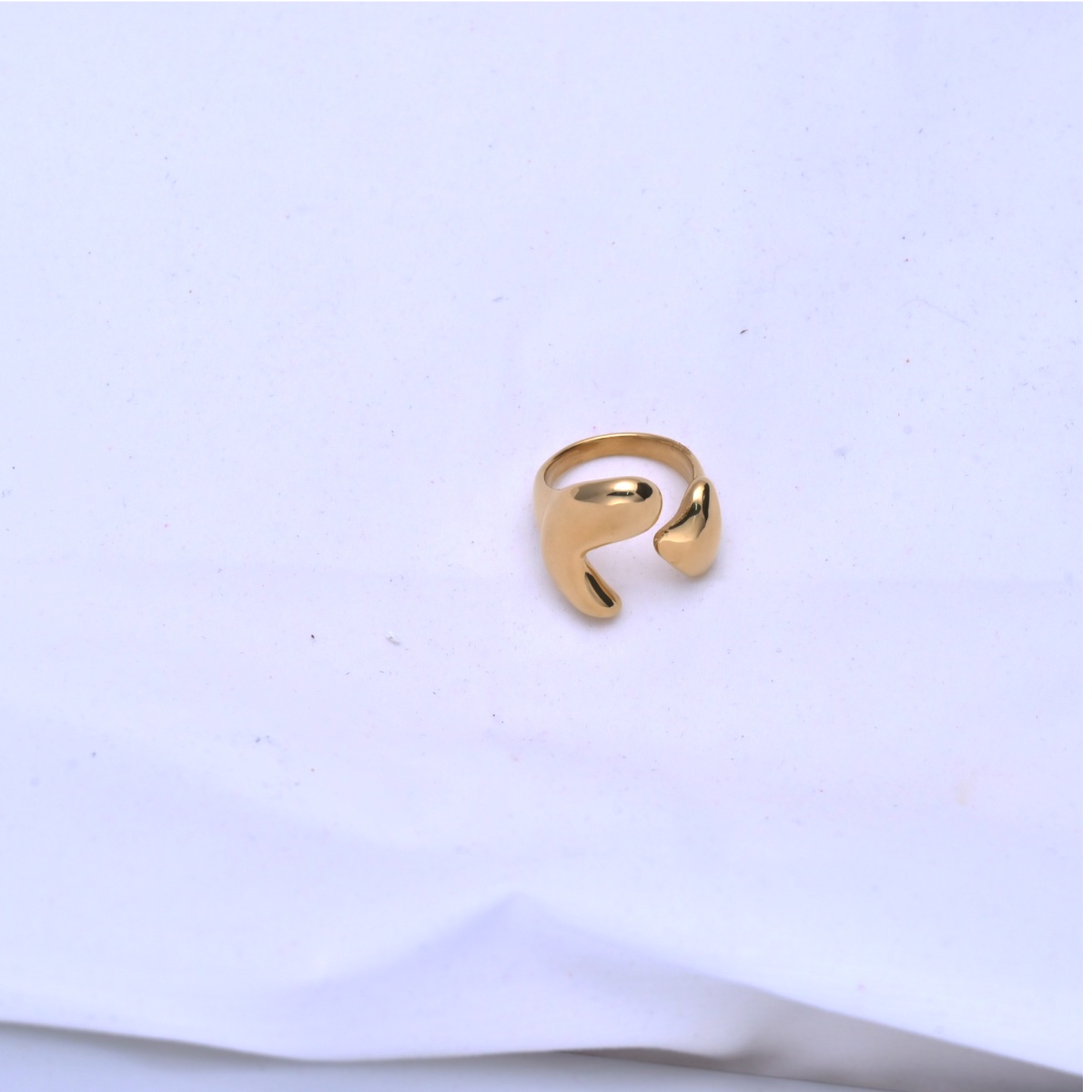 Sculpted Open Cuff Gold Ring
